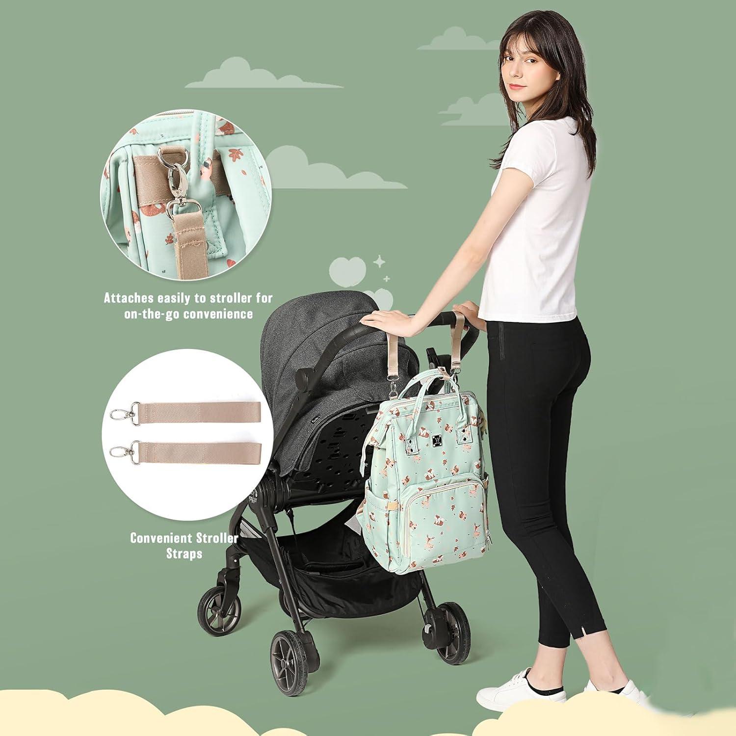 Mochila de Pañales Camillemma Verde Grande Impermeable 20.8L