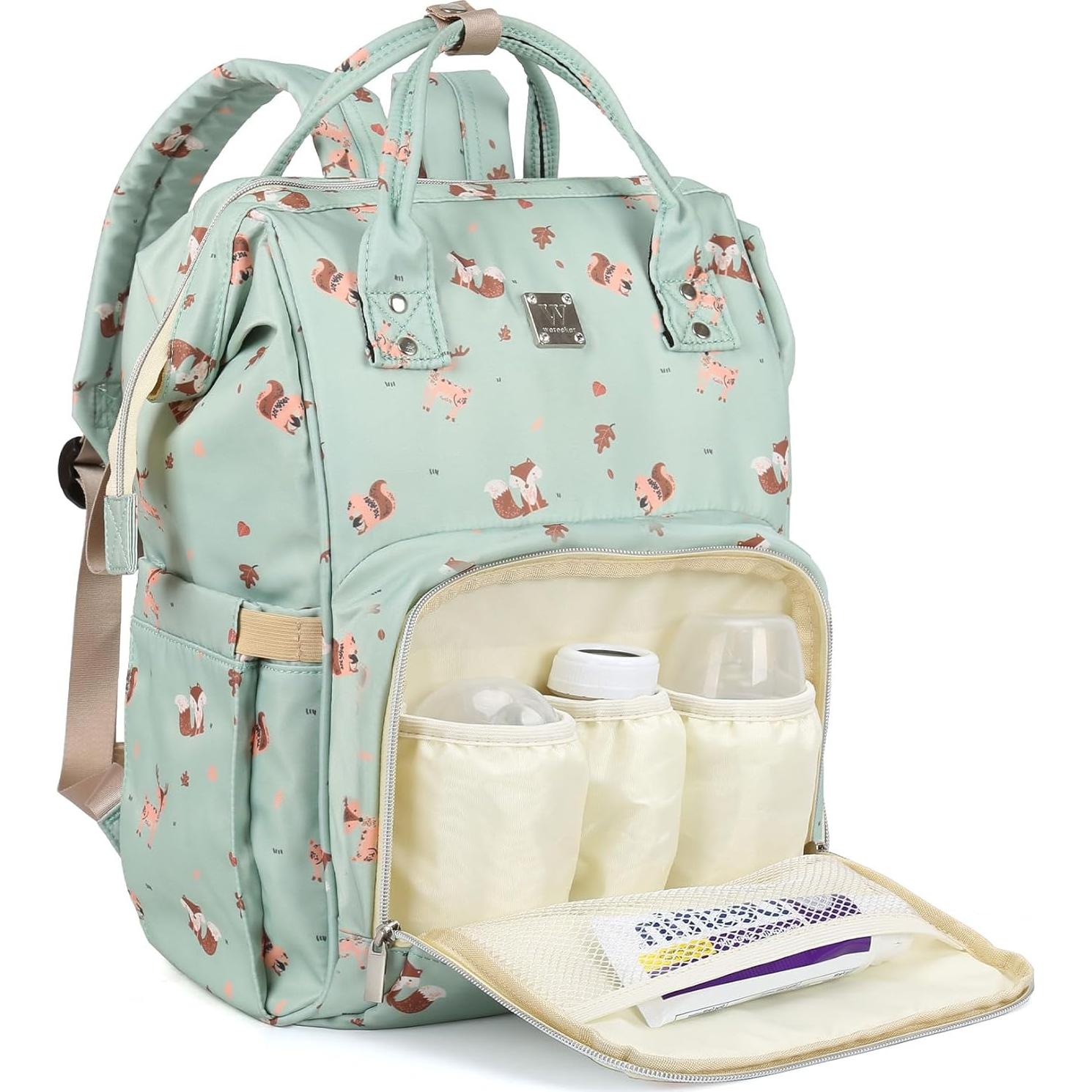 Mochila de Pañales Camillemma Verde Grande Impermeable 20.8L