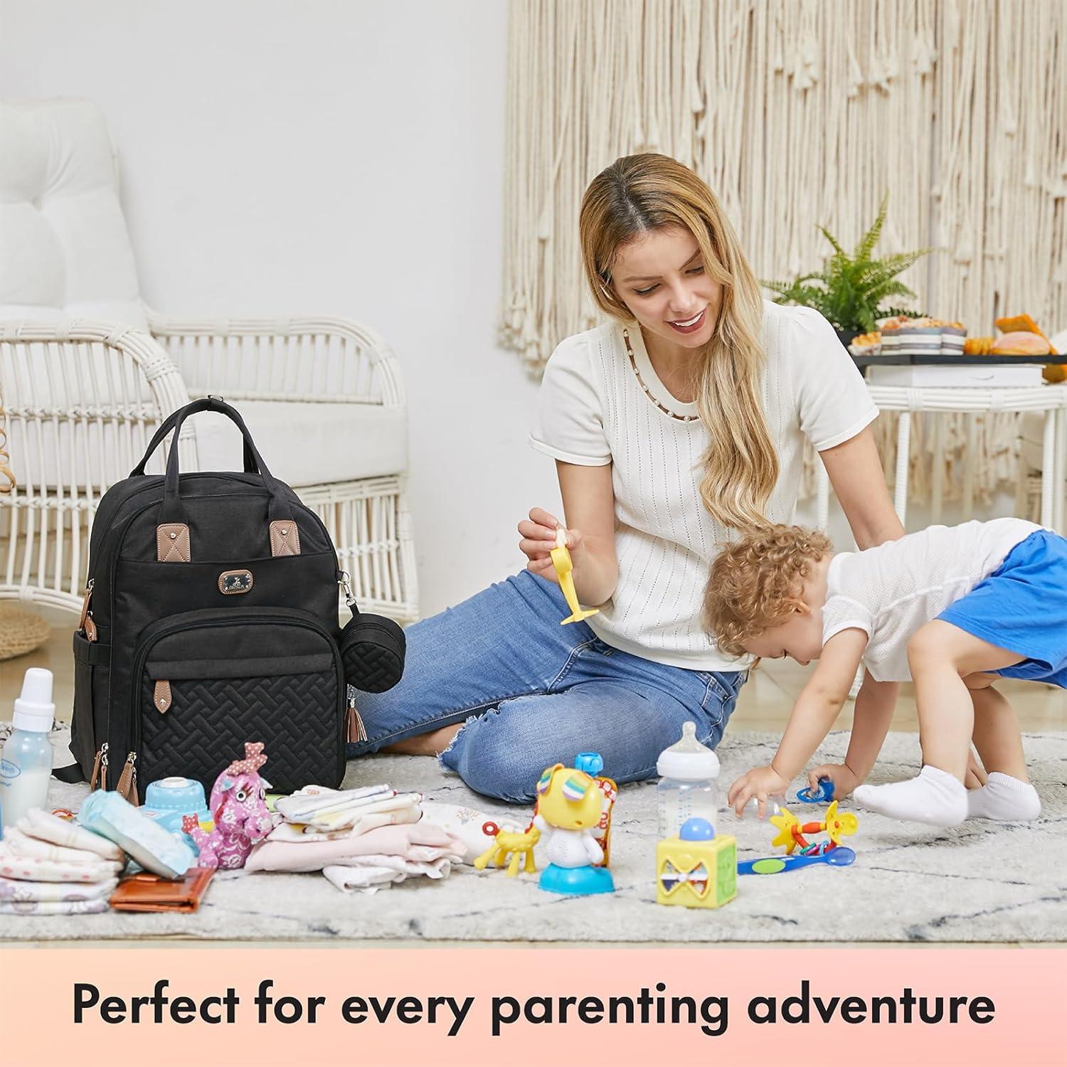 Mochila de Pañales Dikaslon Unisex con Cambiador y Estuche