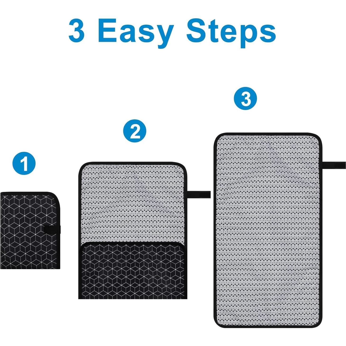 Almohadilla de Cambio de Pañales Portátil Accmor Impermeable 66x36cm