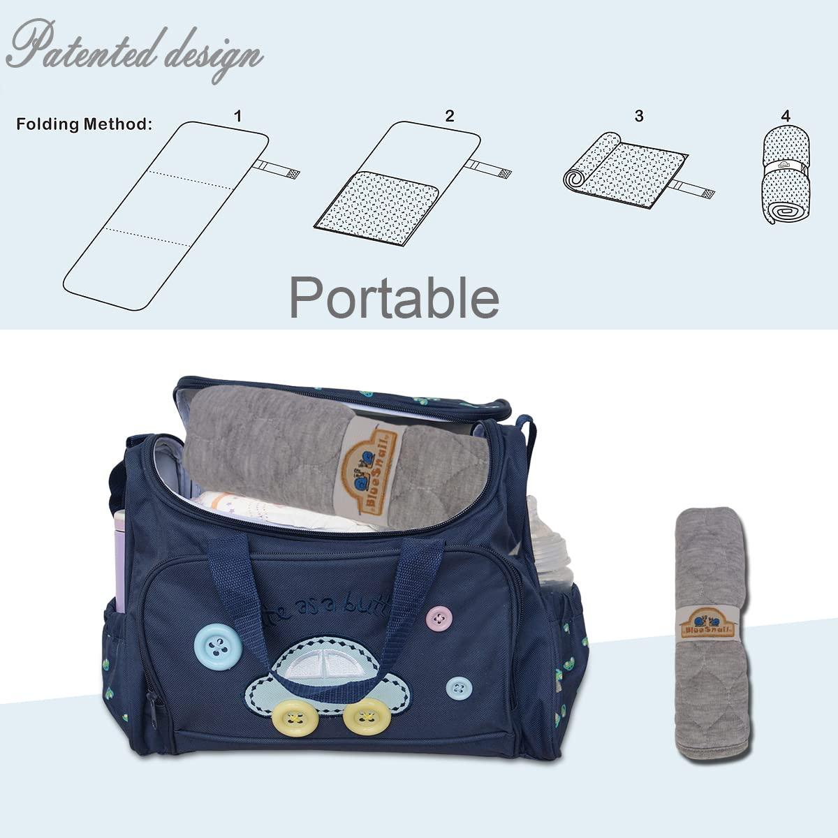 Almohadillas de Cambio Acolchadas BlueSnail Impermeables 33x69 cm