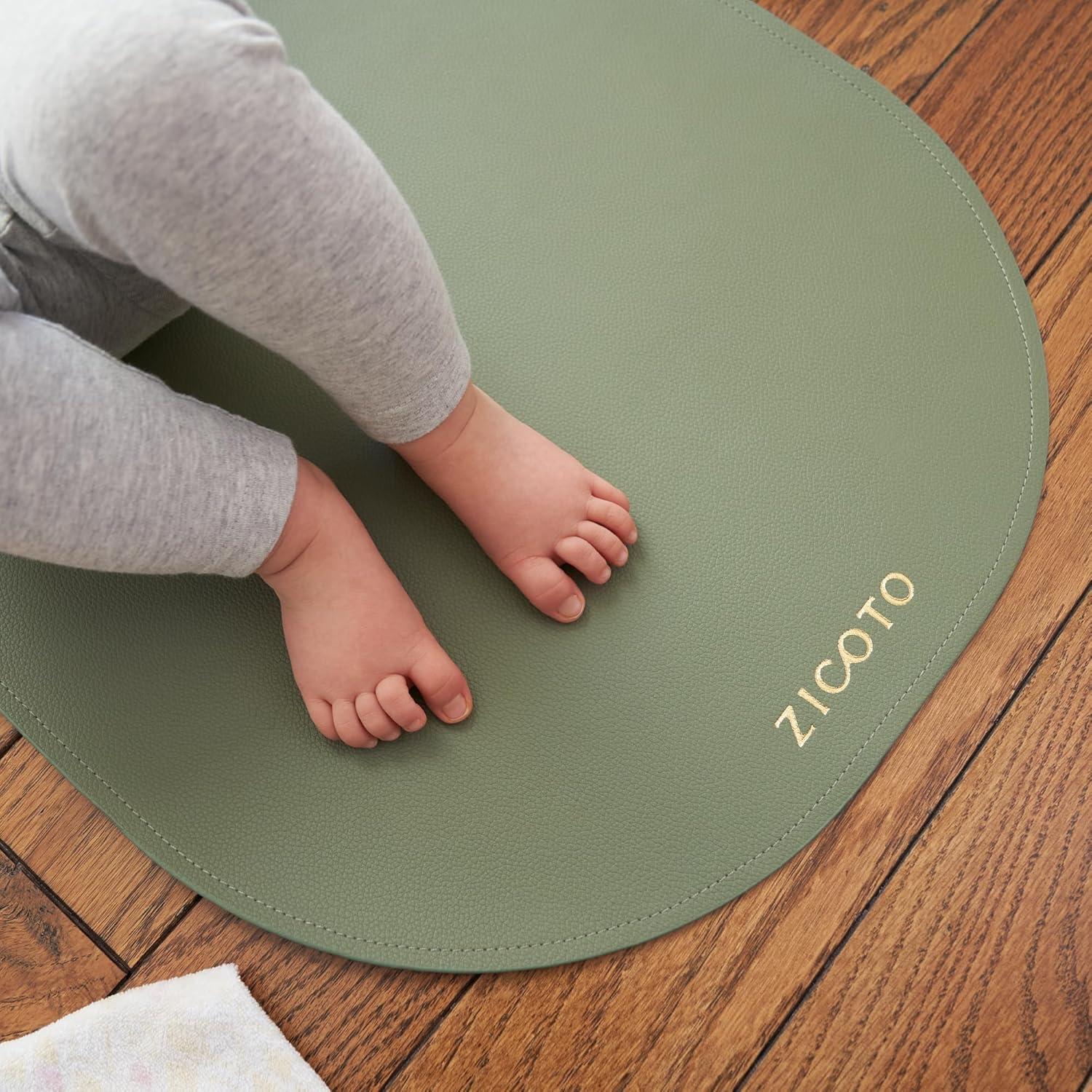 Alfombrilla para Cambiar Pañales ZICOTOs Verde Salvia 76x40 cm