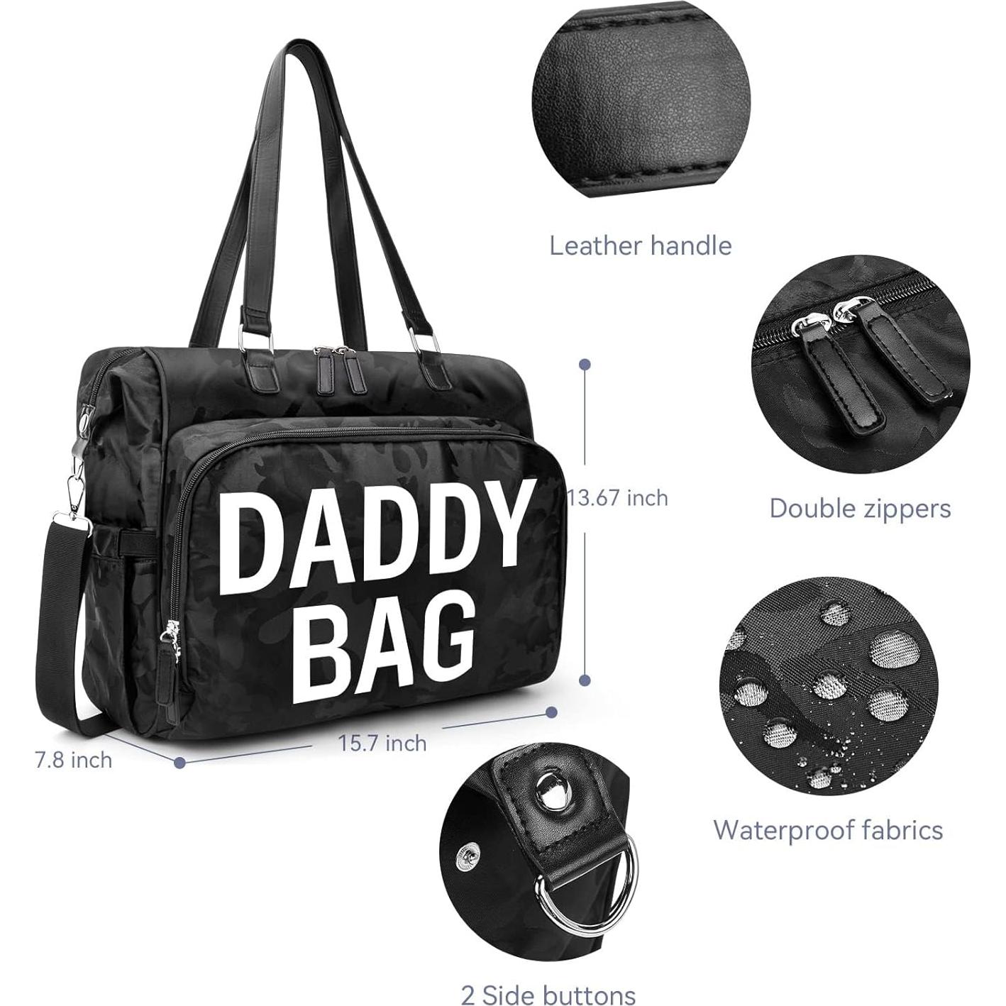 Mochila de Pañales Pripher 4 en 1 Camo Negra Impermeable