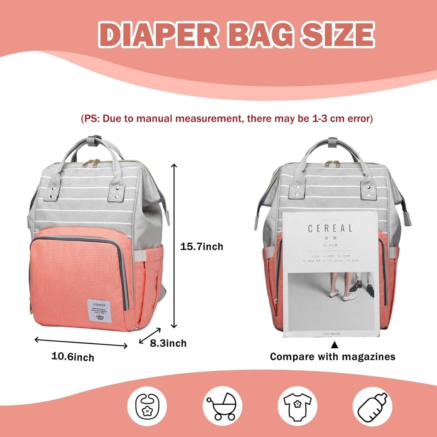 Mochila para Pañales Unisex Nylon Verde 25L Impermeable