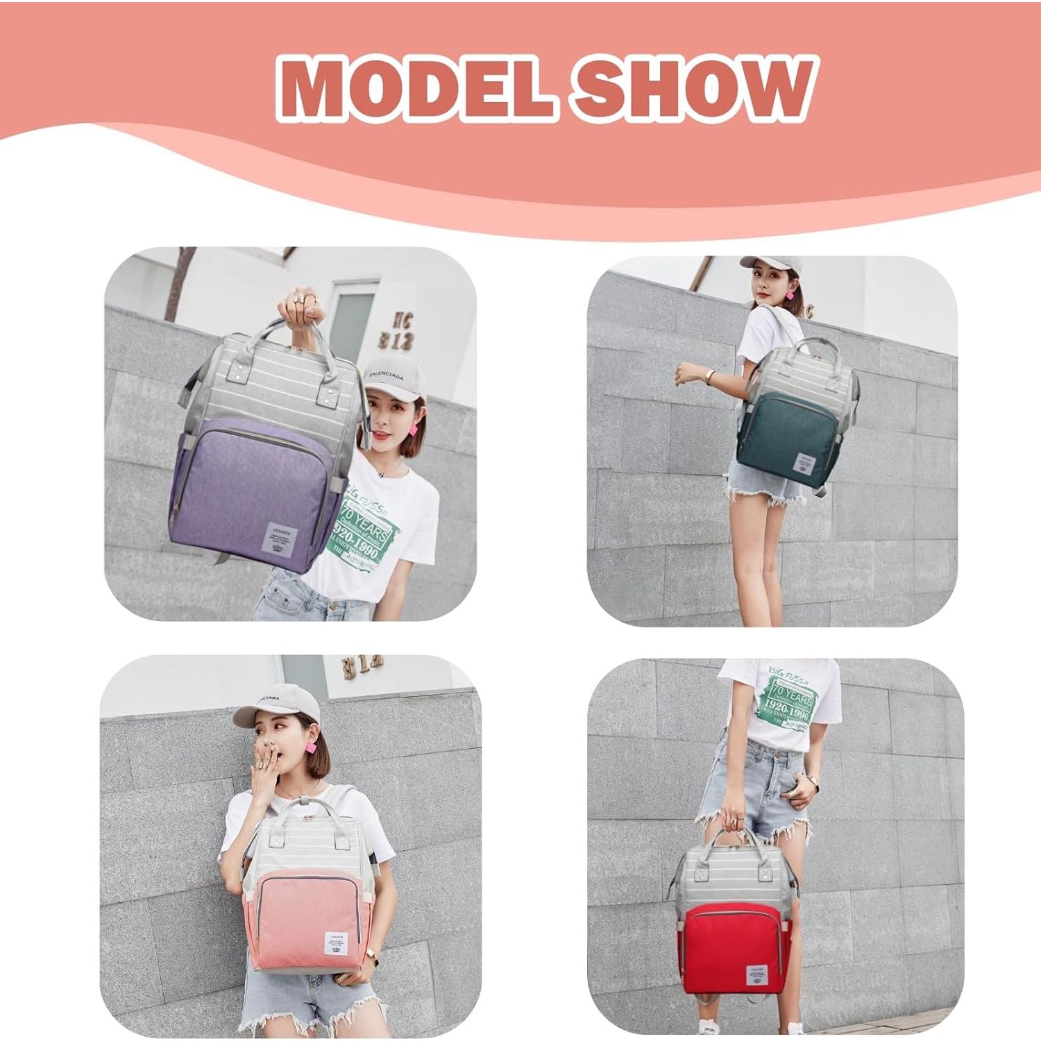 Mochila para Pañales Unisex Nylon Verde 25L Impermeable