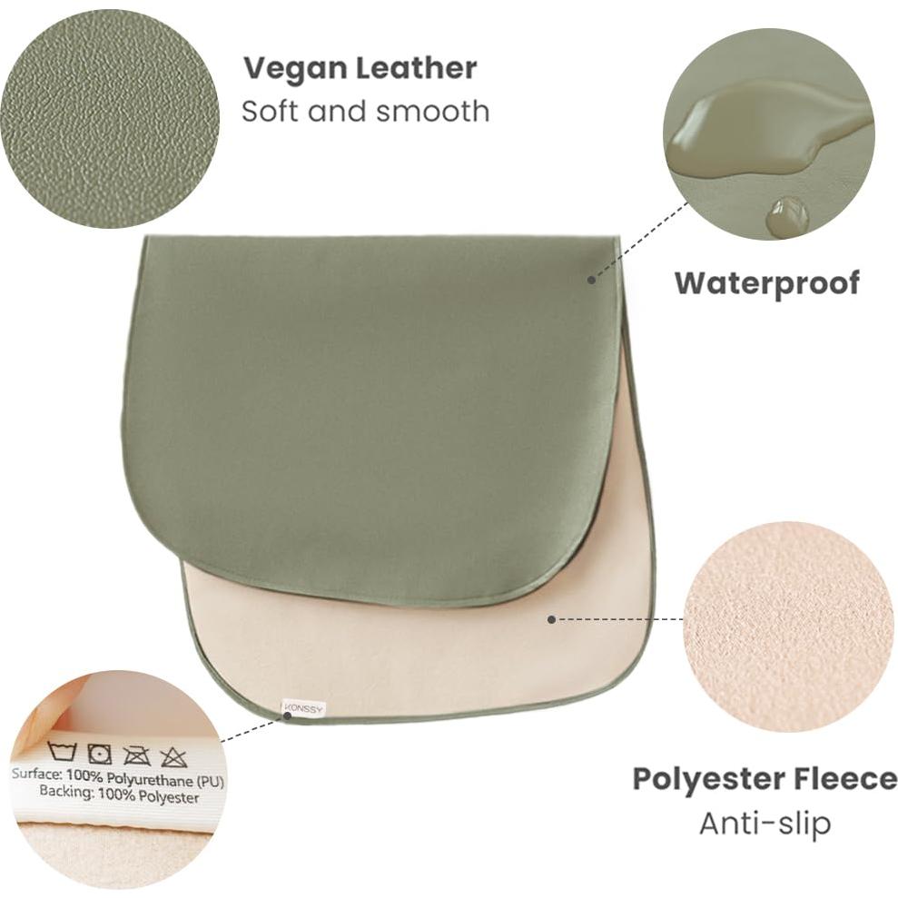 Cambiador de Bebé Konssy de Cuero Sintético Impermeable 76x43cm