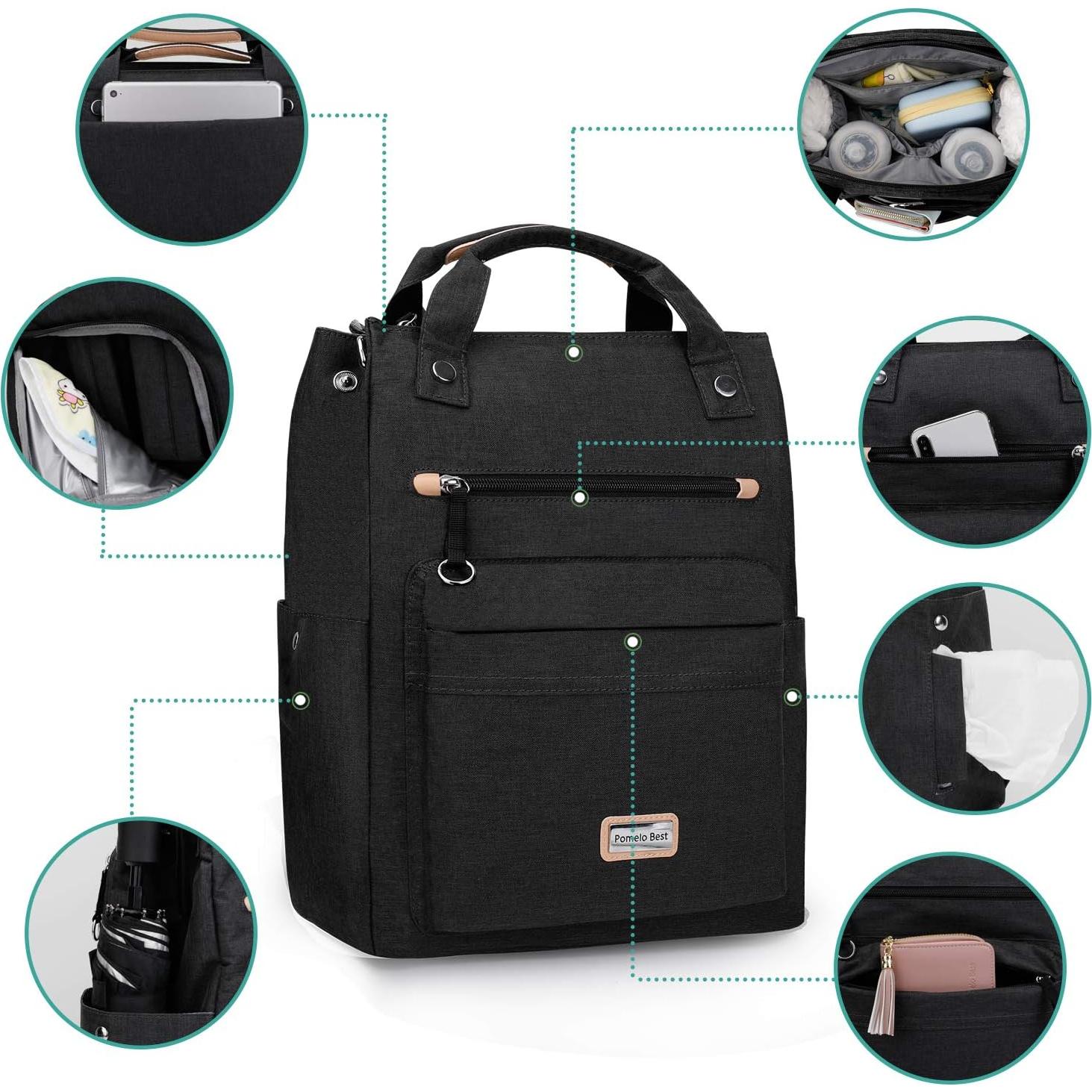 Mochila para Pañales Pomelo Mejor Gris Oscuro 15L Impermeable