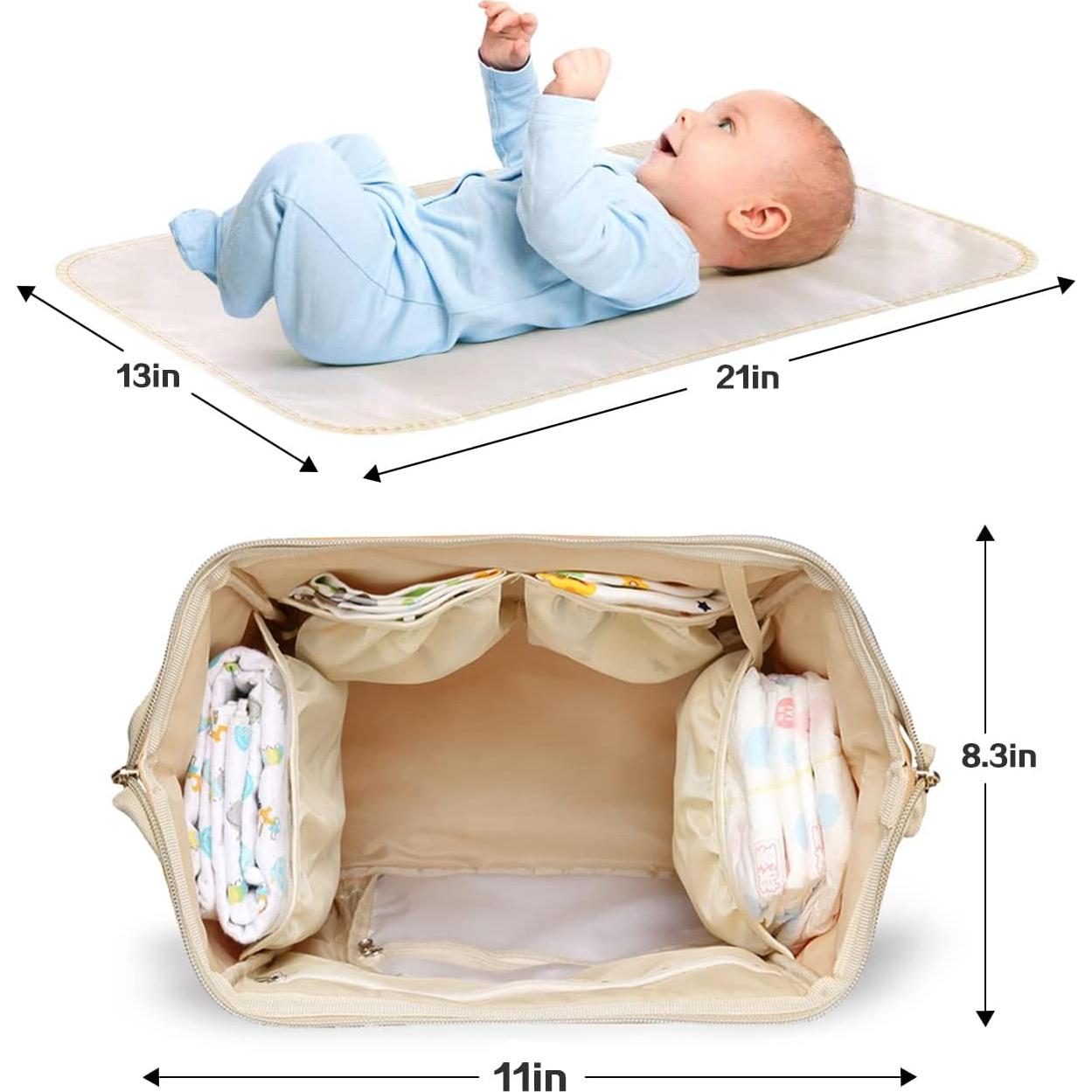 Mochila para Pañales Limhoo 3 en 1 con Cambiador y Correas