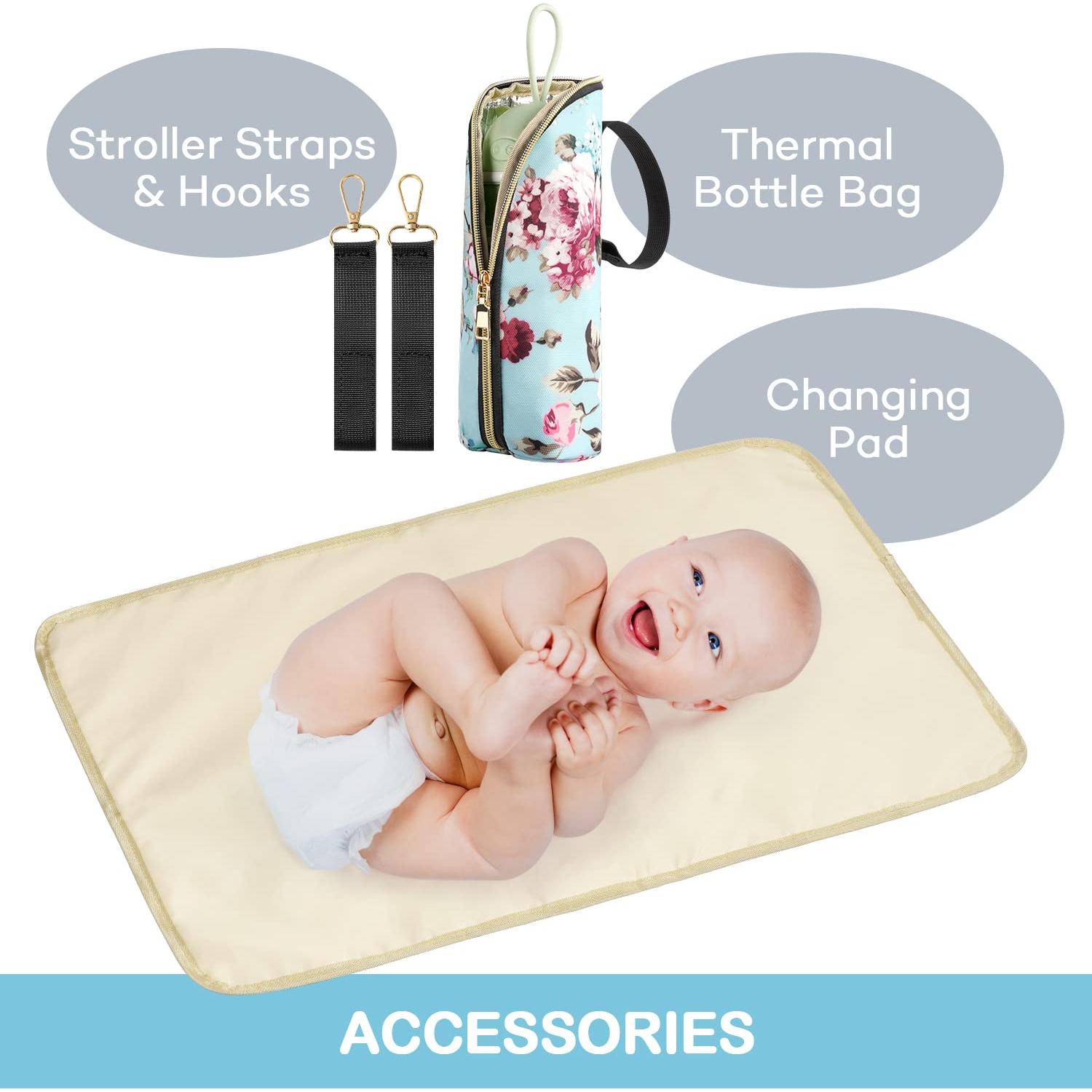 Mochila para Pañales LitBear Floral Impermeable 23L