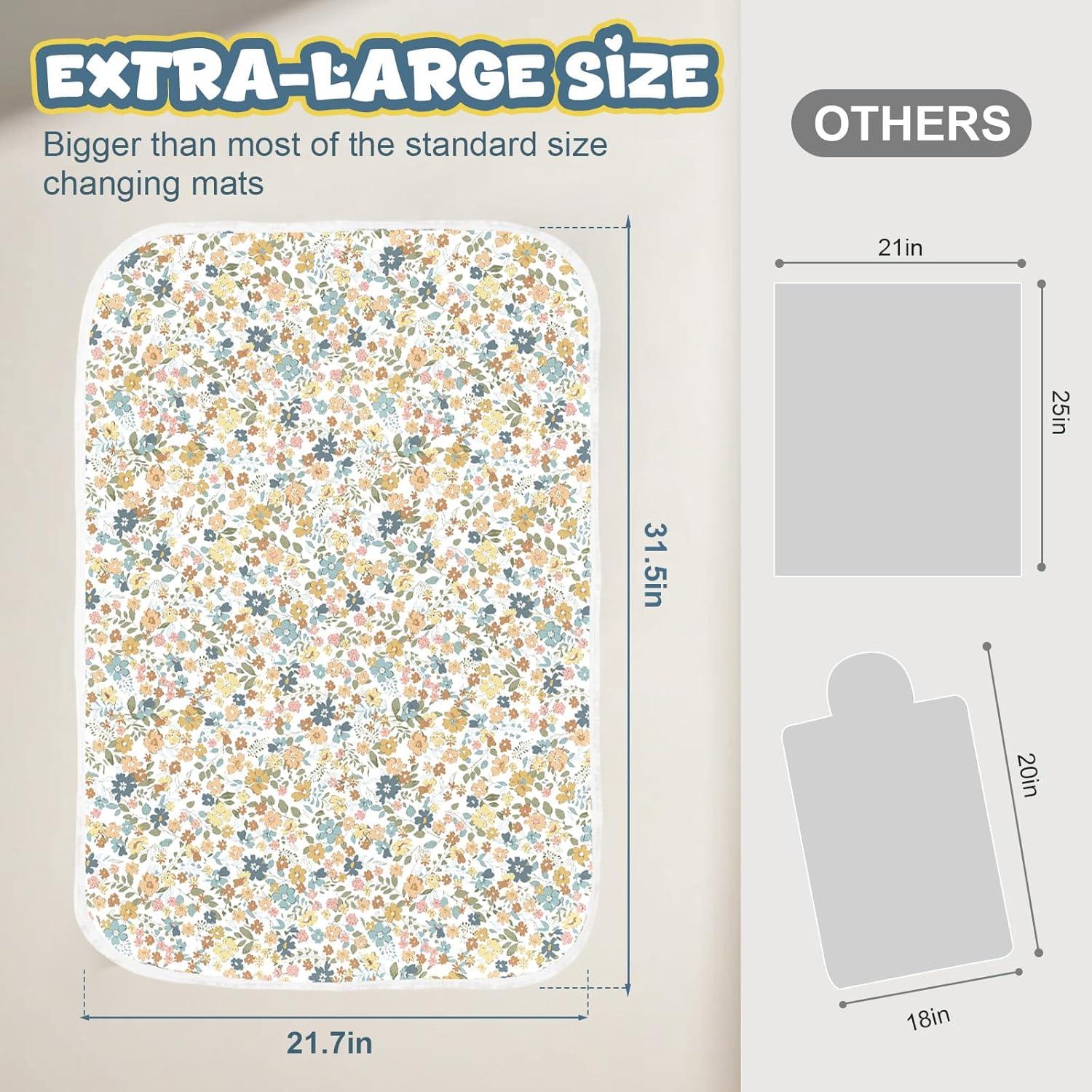 Alfombrilla Cambiar Pañales Coinarin Algodón Floral1 80x55 cm