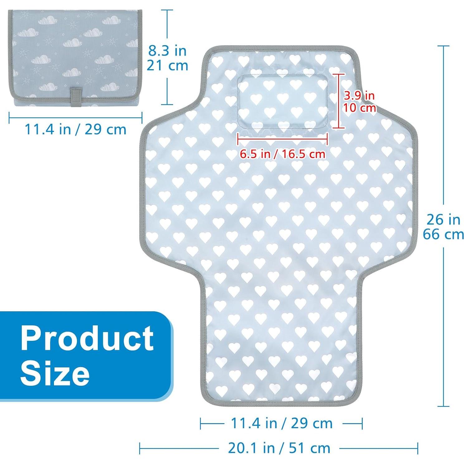 Almohadilla Portátil para Cambiar Pañales Accmor Nube Gris