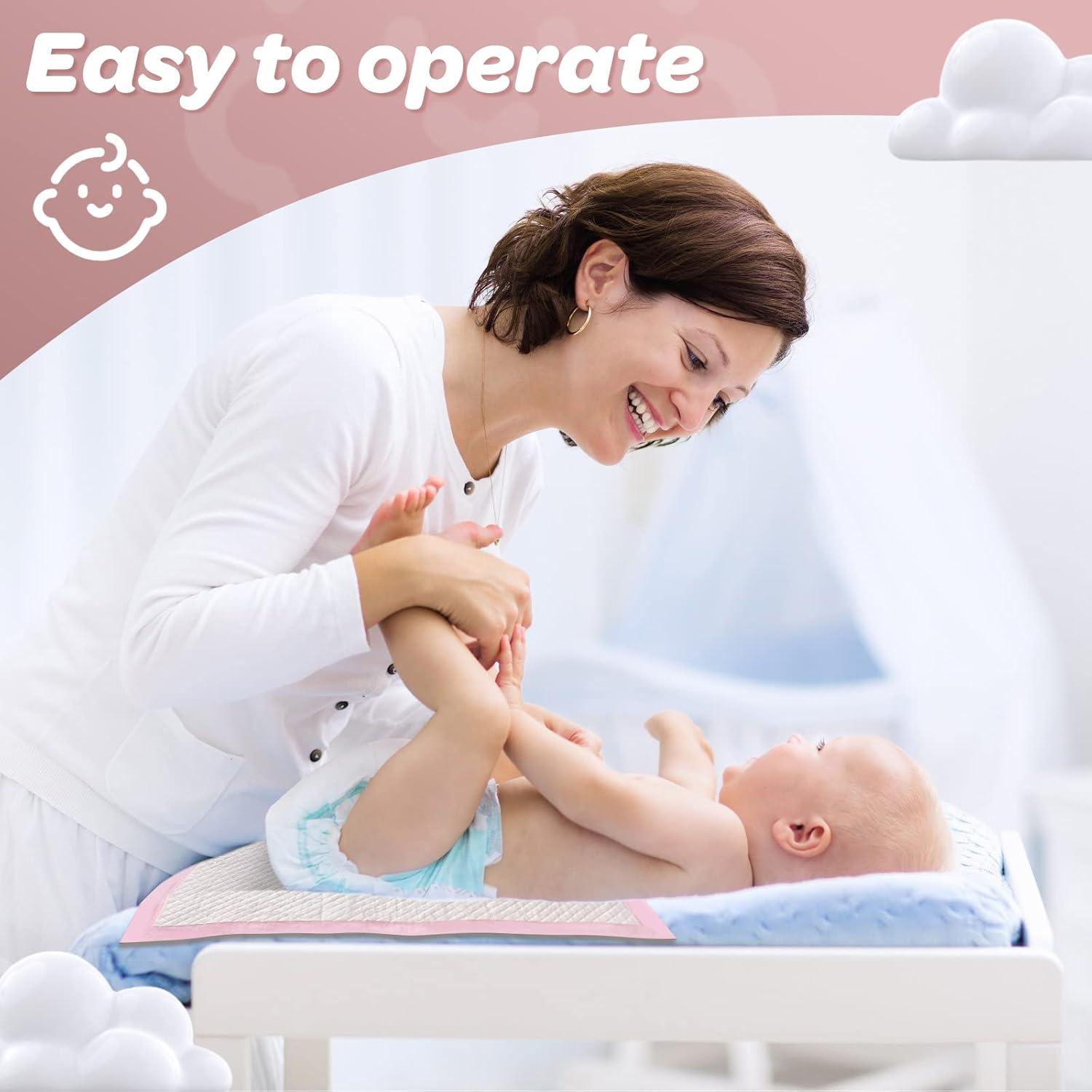 Paquete de 100 almohadillas desechables para bebés Buyockss 33x46 cm