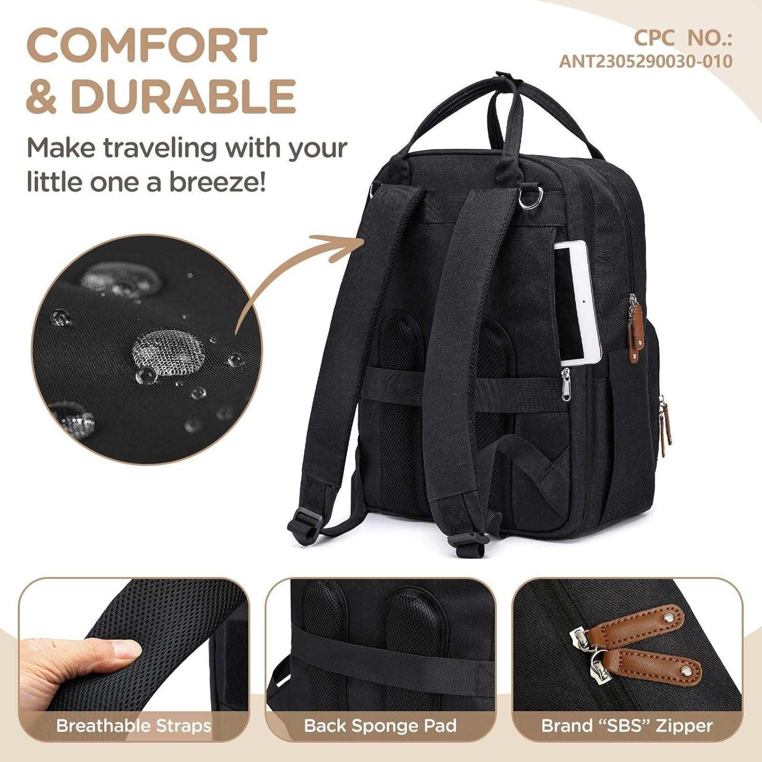 Mochila Expandible para Pañales Unisex - 35L, Duales Compartimentos
