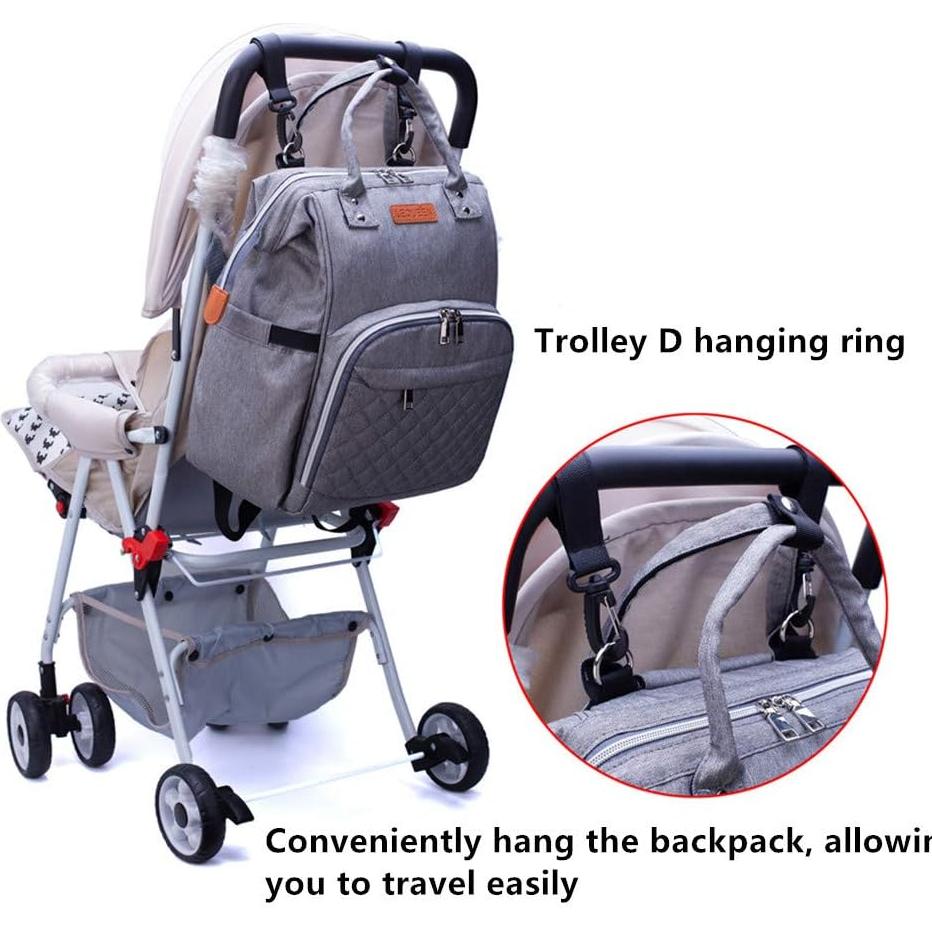 Mochila para Pañales Unisex Multifuncional Azul Marino