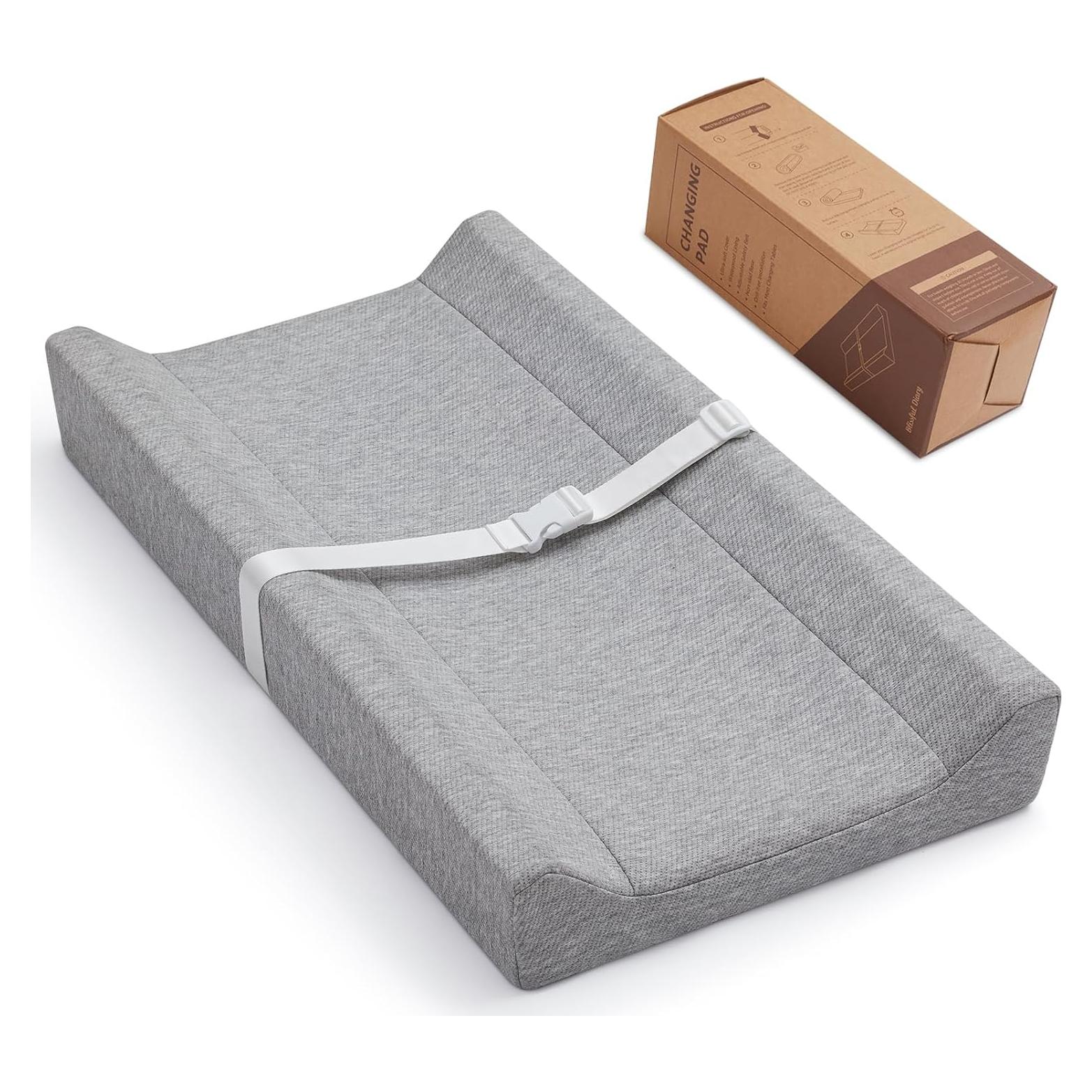 Almohadilla para Cambiar Bebés Blissful Gris 79.4x40.6cm Impermeable