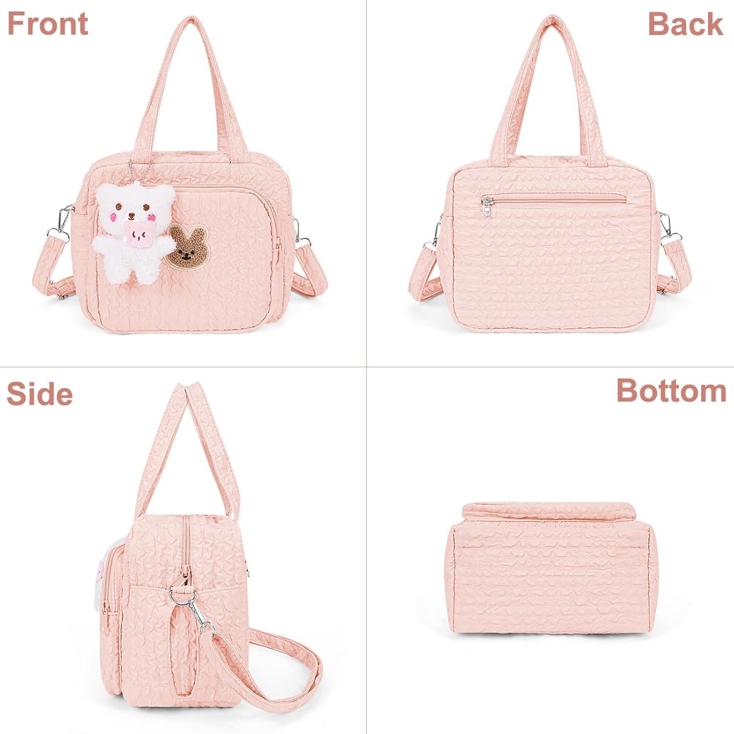 Bolsa de Pañales Lushandy Rosa 24x20x14cm Multiusos