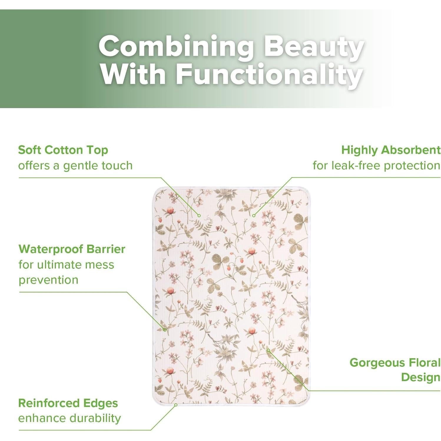 Forro de Cambiador Impermeable haakaa Jardín Vintage 49.5x69.9cm