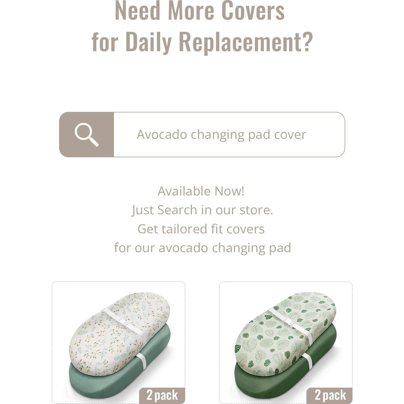 Almohadilla de Cambio de Bebé Muslín Blissful Aguacate Rosa