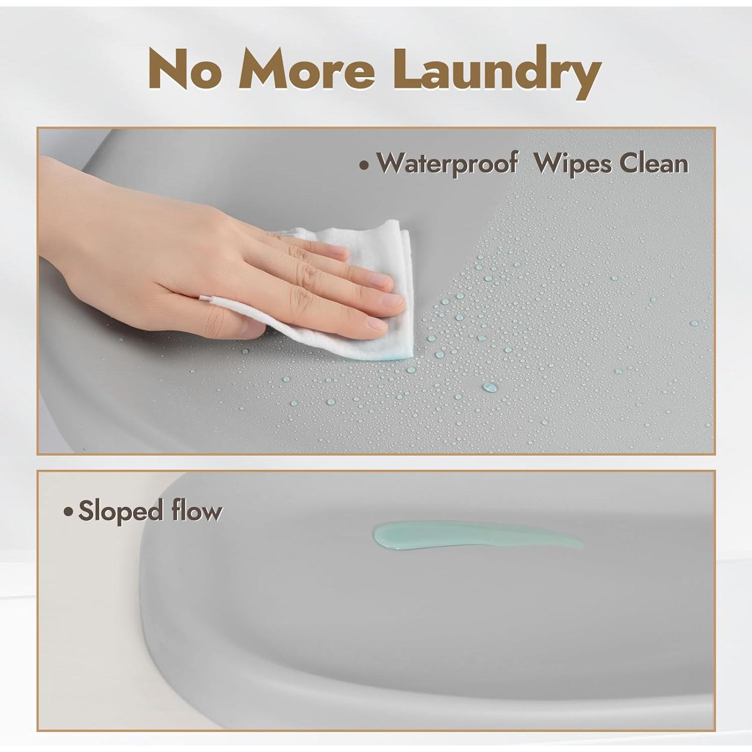 Almohadilla para Cambiar Bebés Papablic Gris Impermeable 76.2x43.18 cm