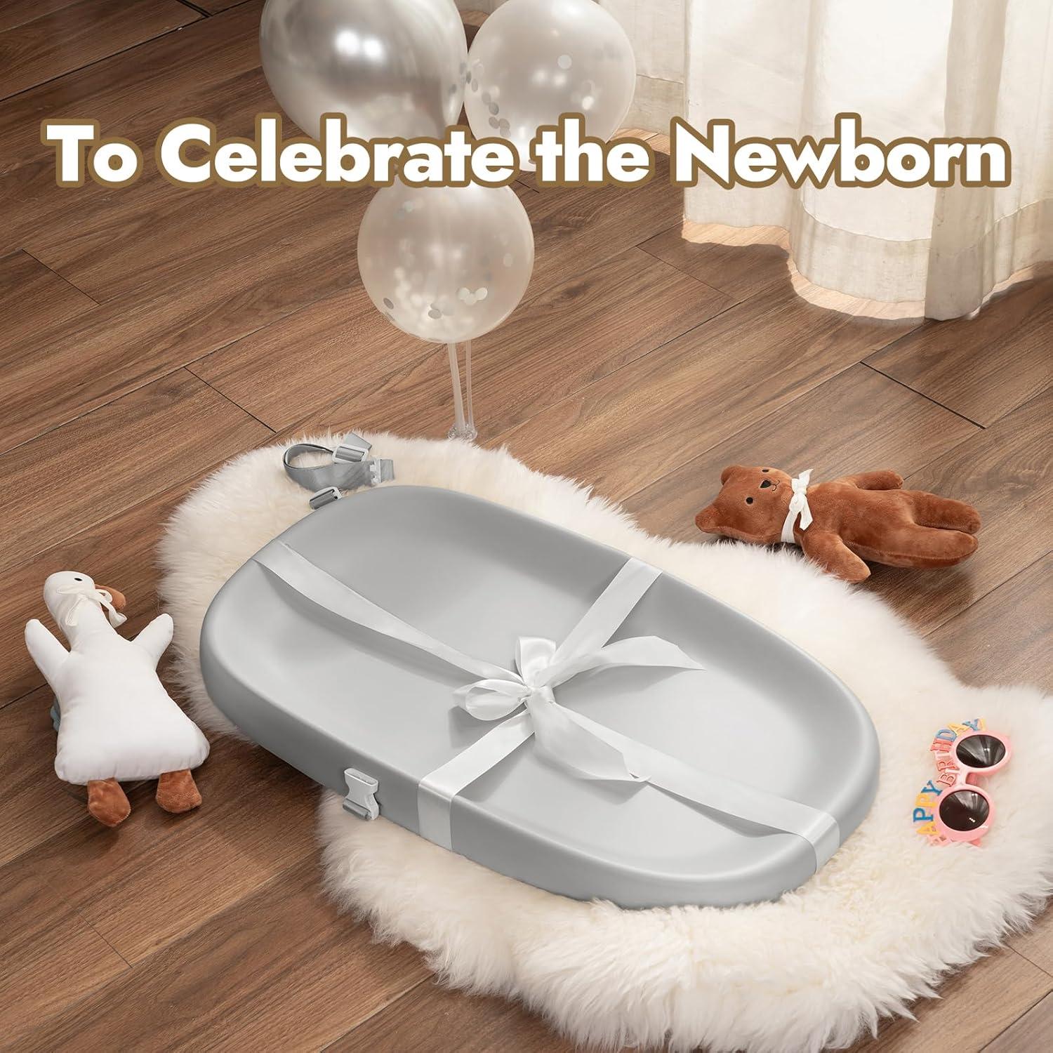 Almohadilla para Cambiar Bebés Papablic Gris Impermeable 76.2x43.18 cm