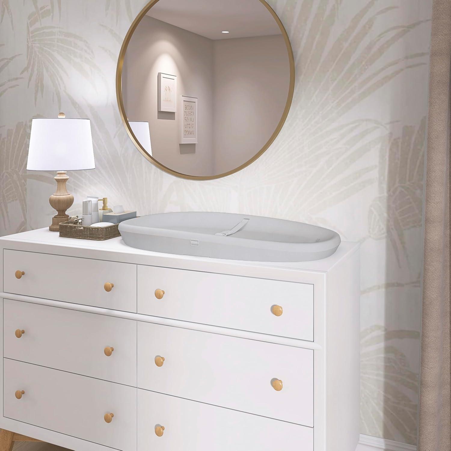 Almohadilla para Cambiar Bebés Evolur Eva Gris Claro 76x40 cm