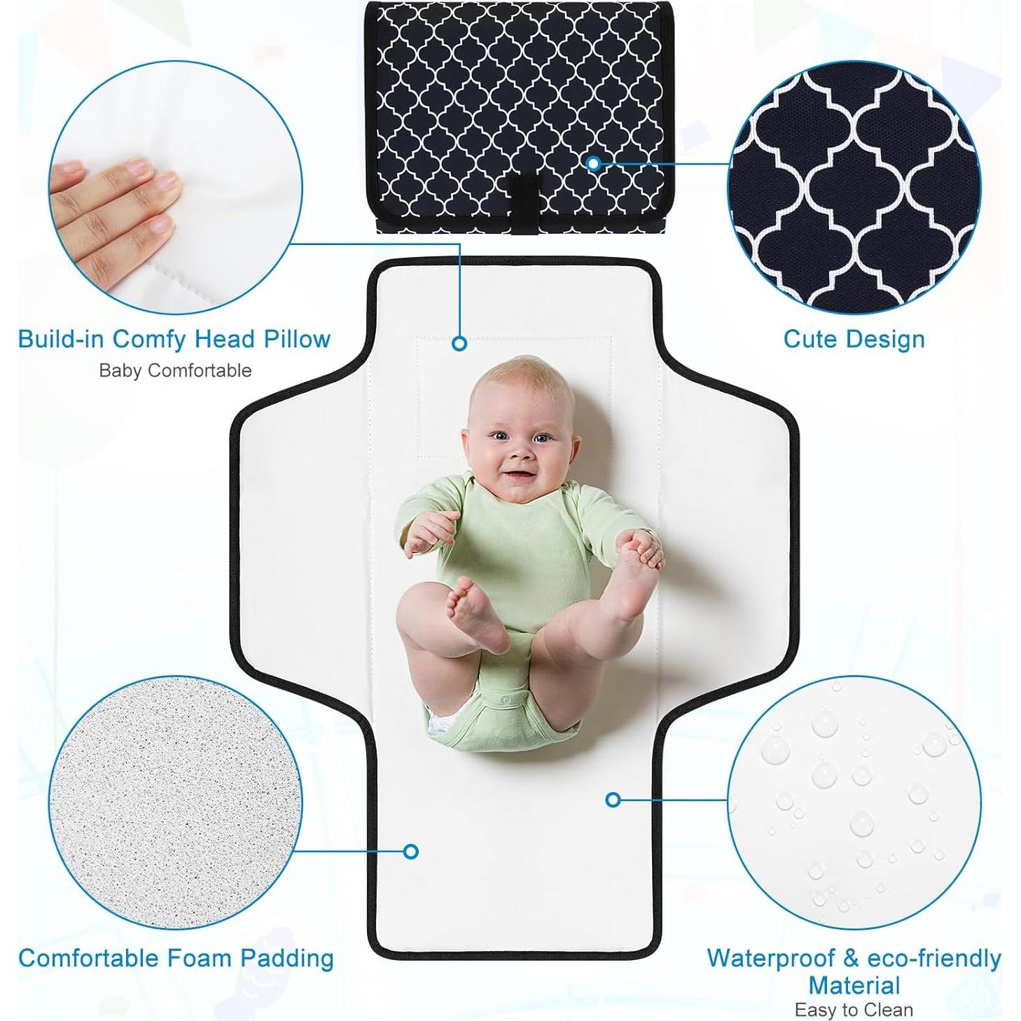 Almohadilla de Cambio de Pañales Portátil Accmor Geometría 63.5x33cm