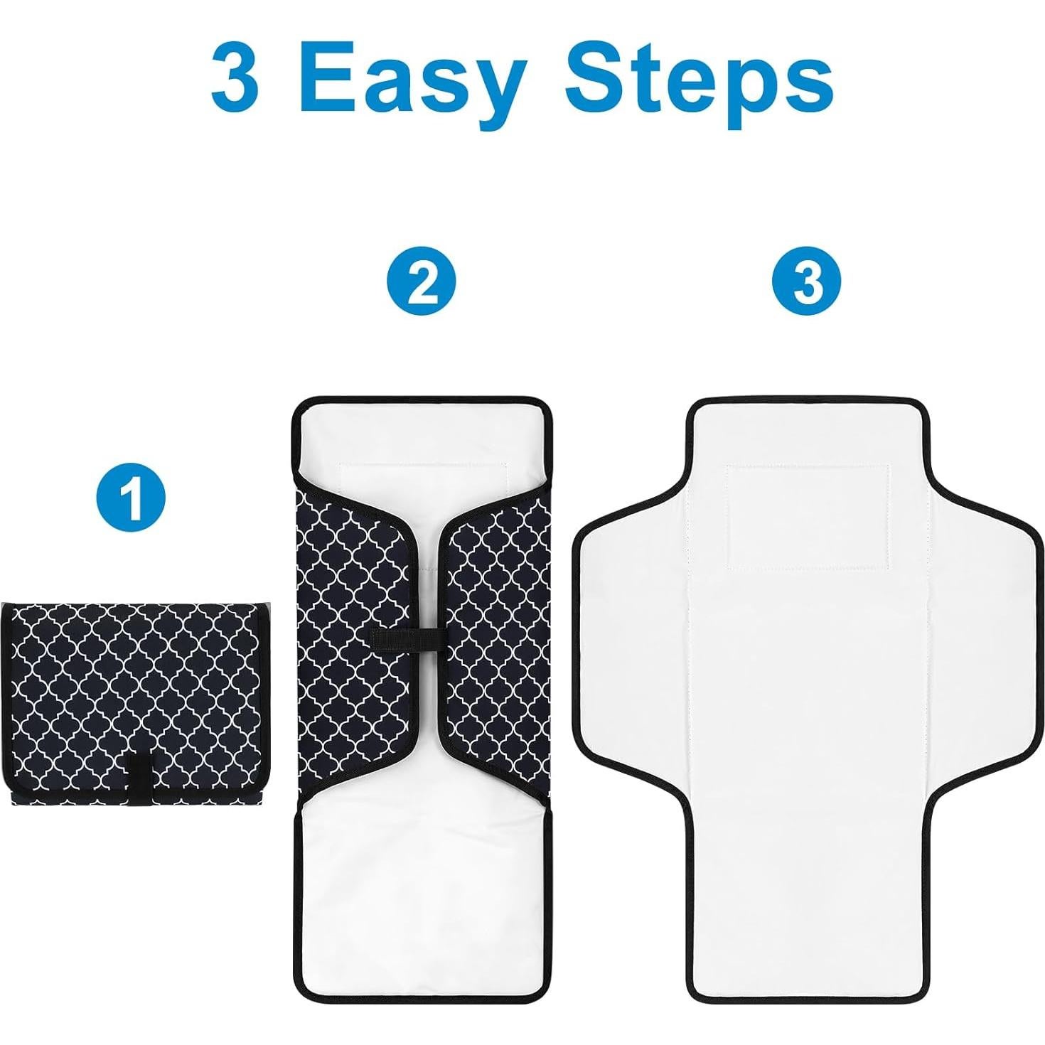 Almohadilla de Cambio de Pañales Portátil Accmor Geometría 63.5x33cm