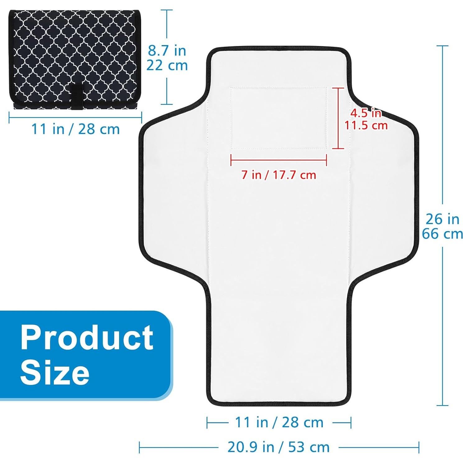 Almohadilla de Cambio de Pañales Portátil Accmor Geometría 63.5x33cm