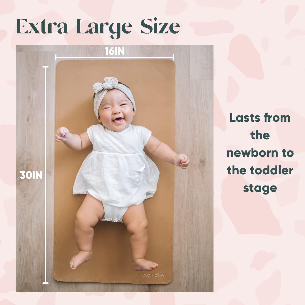 Alfombrilla de Cambio para Bebés AVA + OLIVER Cuero Vegano 40x76 cm