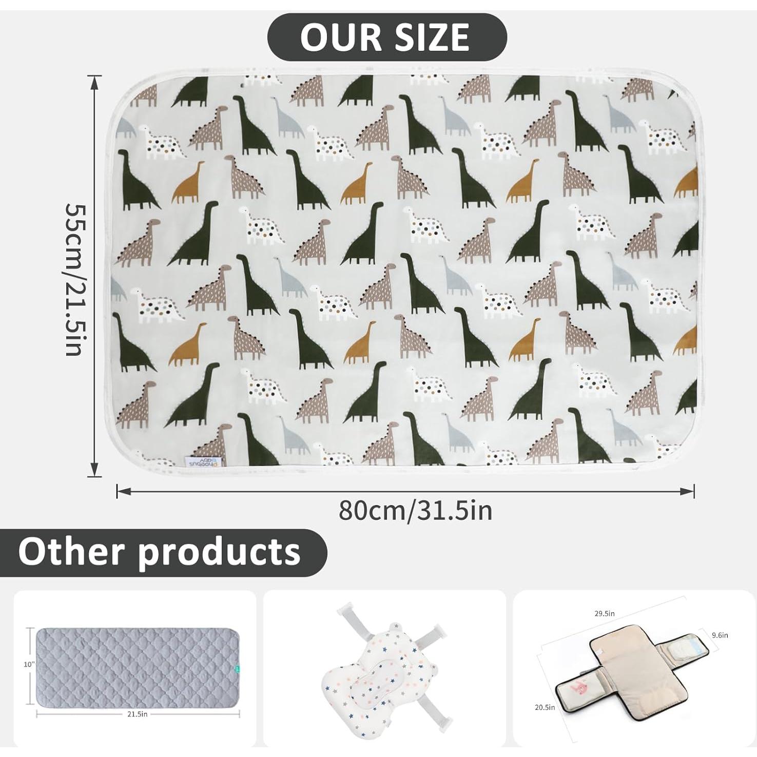 Alfombrilla para Cambiar Pañales Dinosaurio Bonito 54.9x80cm