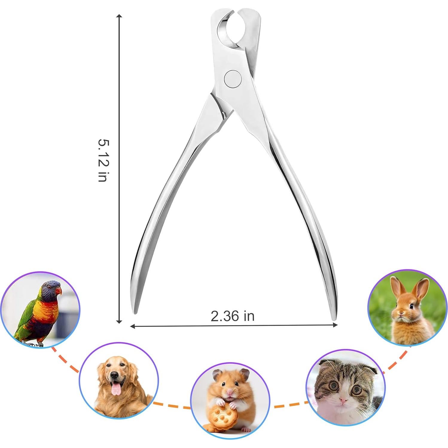 Cat Nail Clippers by,Small Breed Animals Claw Trimmer for a Cat, Puppy,Rabbit, Hamster, Birds, Kitten & Small Dog,Parrots, Chinchillas, Guinea Pigs,Sharp & Safe