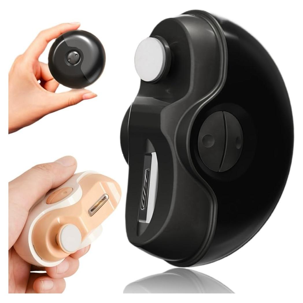 Cortauñas Eléctrico 2 en 1 LEOVITA Negro con Doble Velocidad