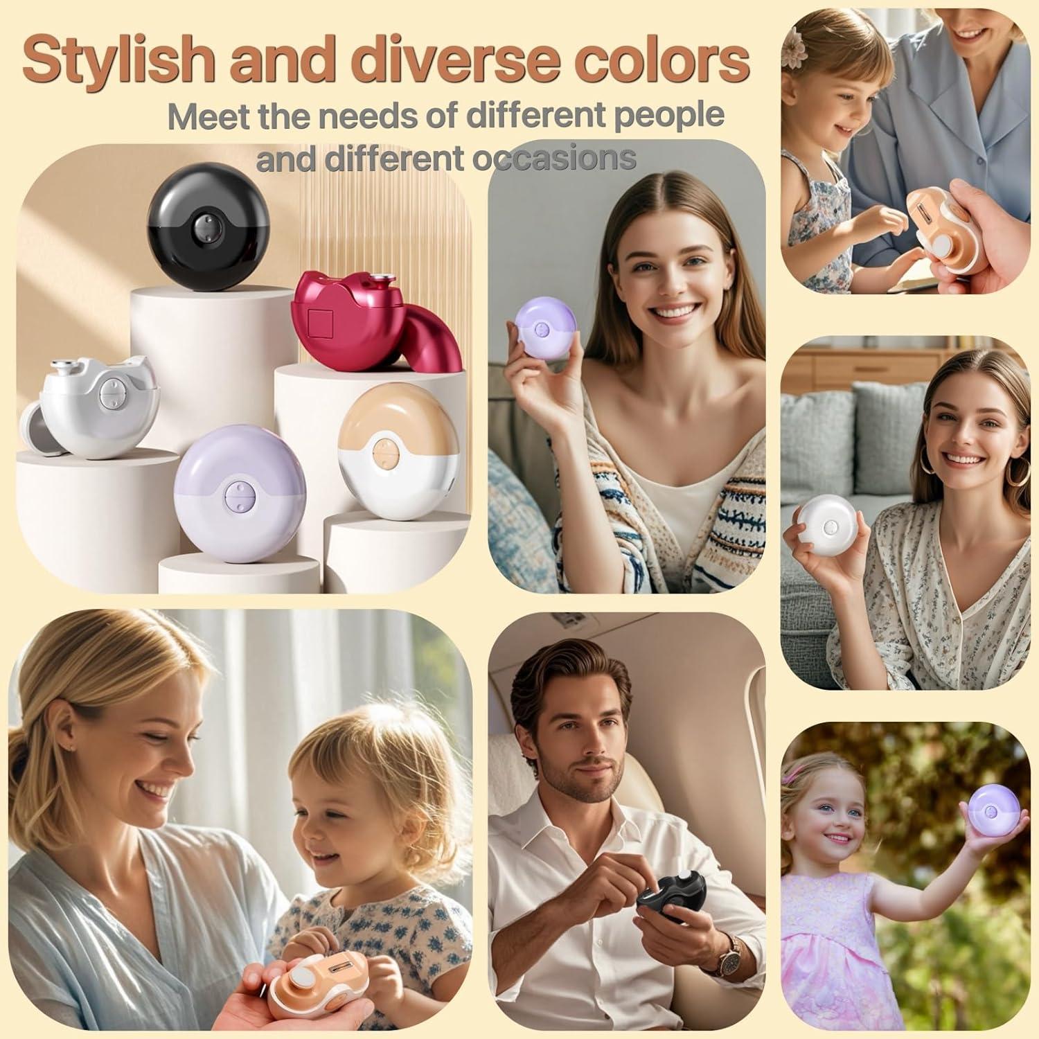 Cortauñas Eléctrico 2 en 1 LEOVITA Negro con Doble Velocidad