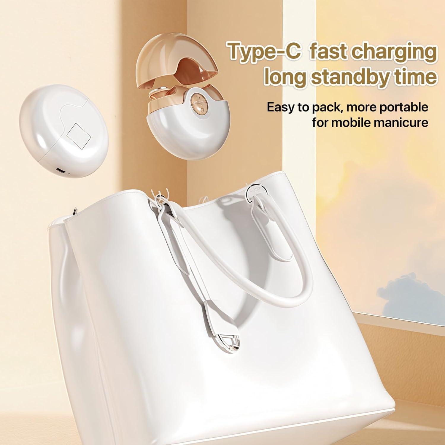 Cortauñas Eléctrico 2 en 1 LEOVITA Negro con Doble Velocidad