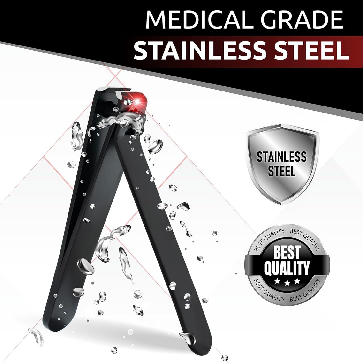 Cortauñas profesionales KLIPP de acero inoxidable - Kit completo con estuche