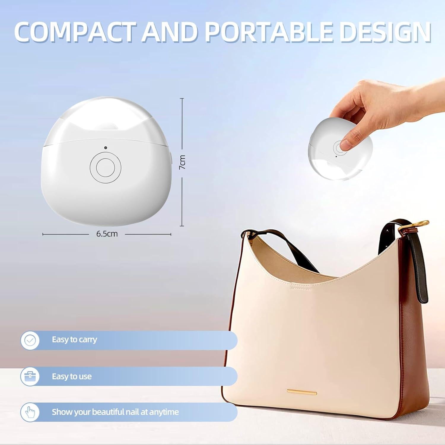 Cortauñas Eléctrico FabMay Beauty con Luz LED y 2 Velocidades