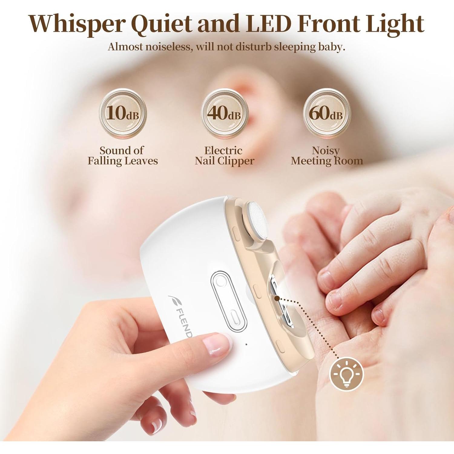 Cortador de Uñas Eléctrico Bubbacare 2 en 1 con Pulidor