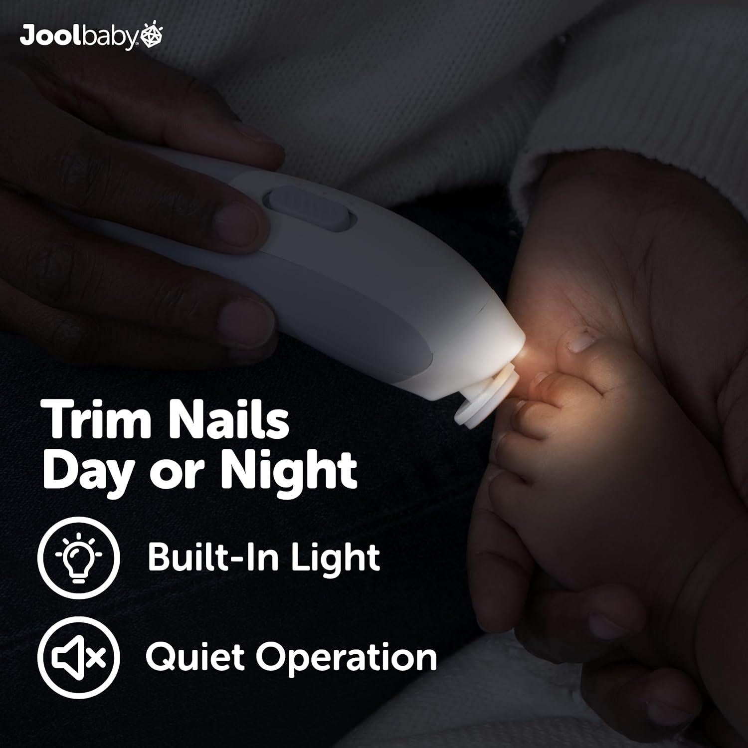 Lima de Uñas Eléctrica Jool Baby con Luz y 3 Cabezaes