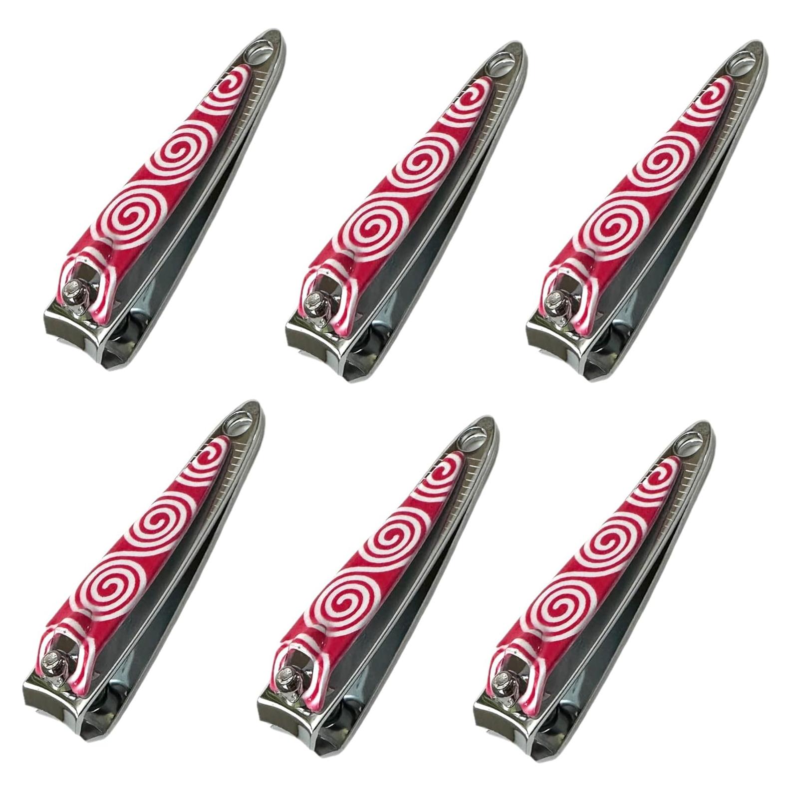 Mini Cortauñas ALAZCO Acero Inoxidable Diseño Rosa 6 Piezas