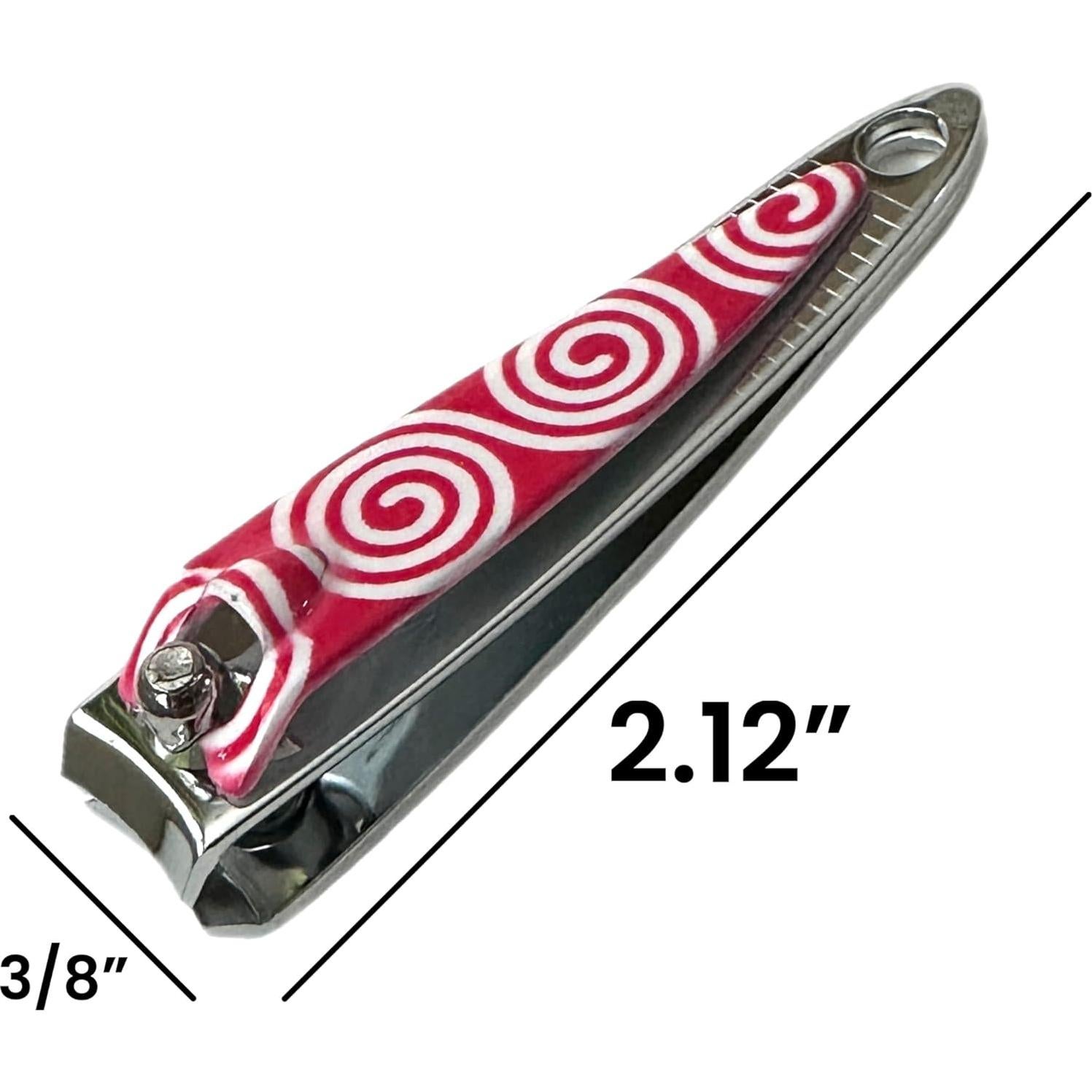 Mini Cortauñas ALAZCO Acero Inoxidable Diseño Rosa 6 Piezas