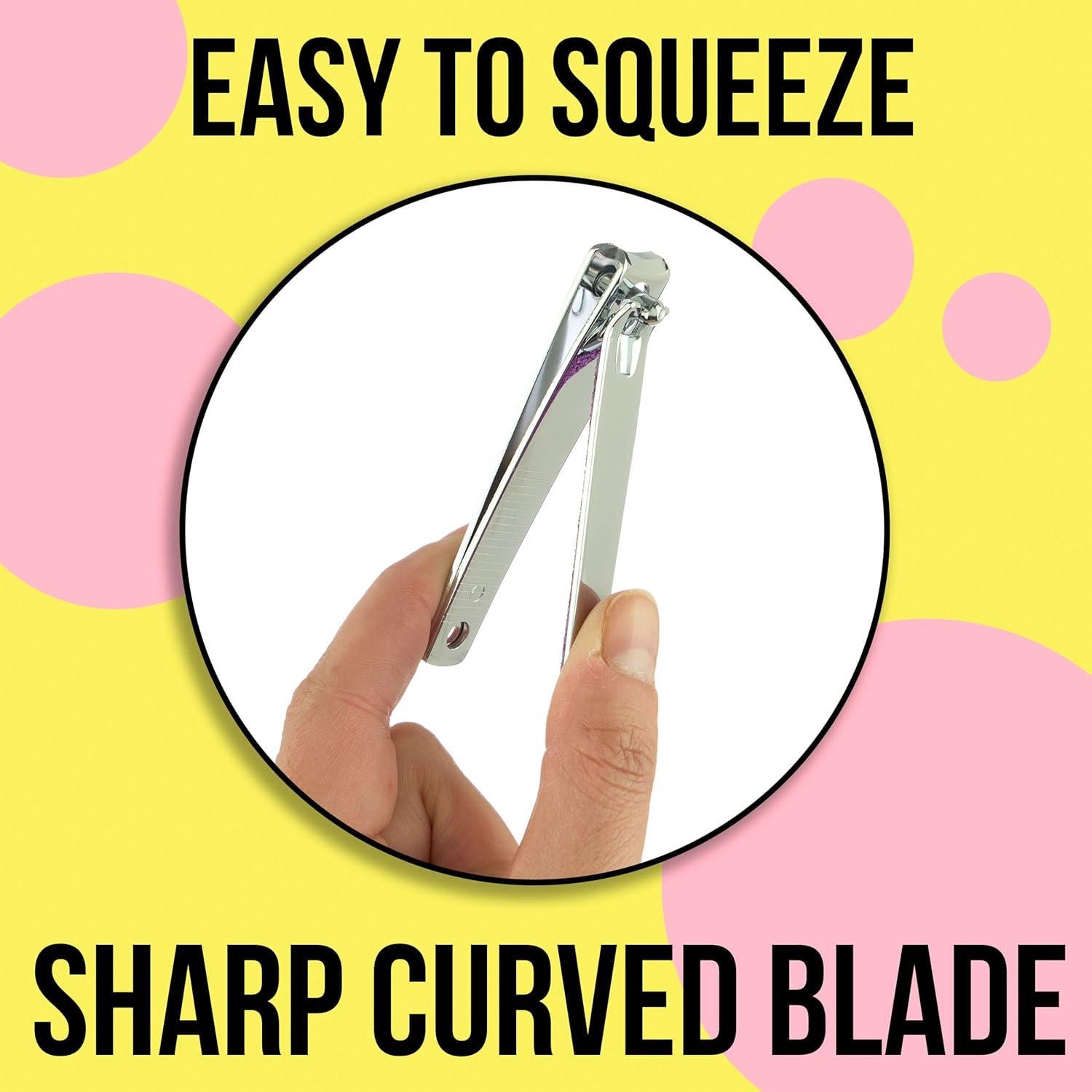 Juego de Cortauñas Forever 21 - 2 Piezas Brillo Rosa