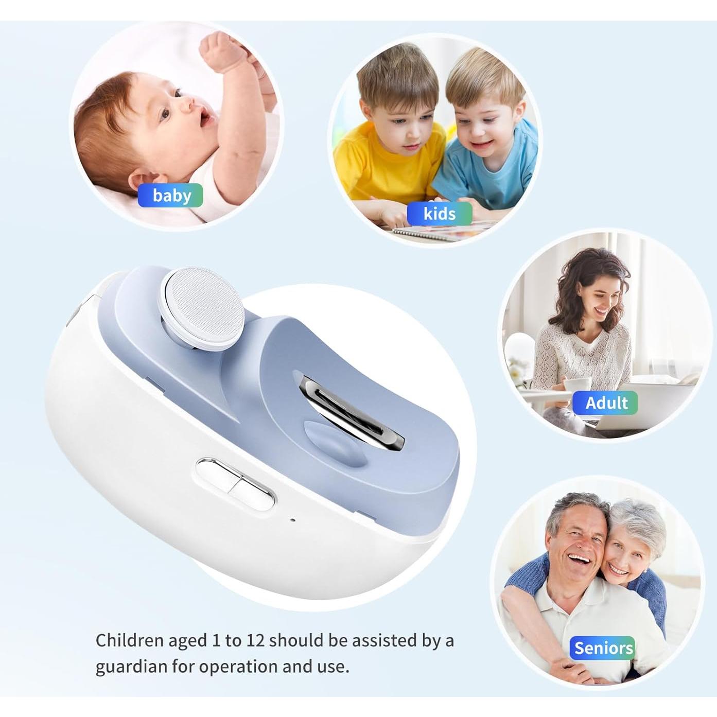 Cortador de Uñas Eléctrico BAI Stone 3 en 1 Recargable USB