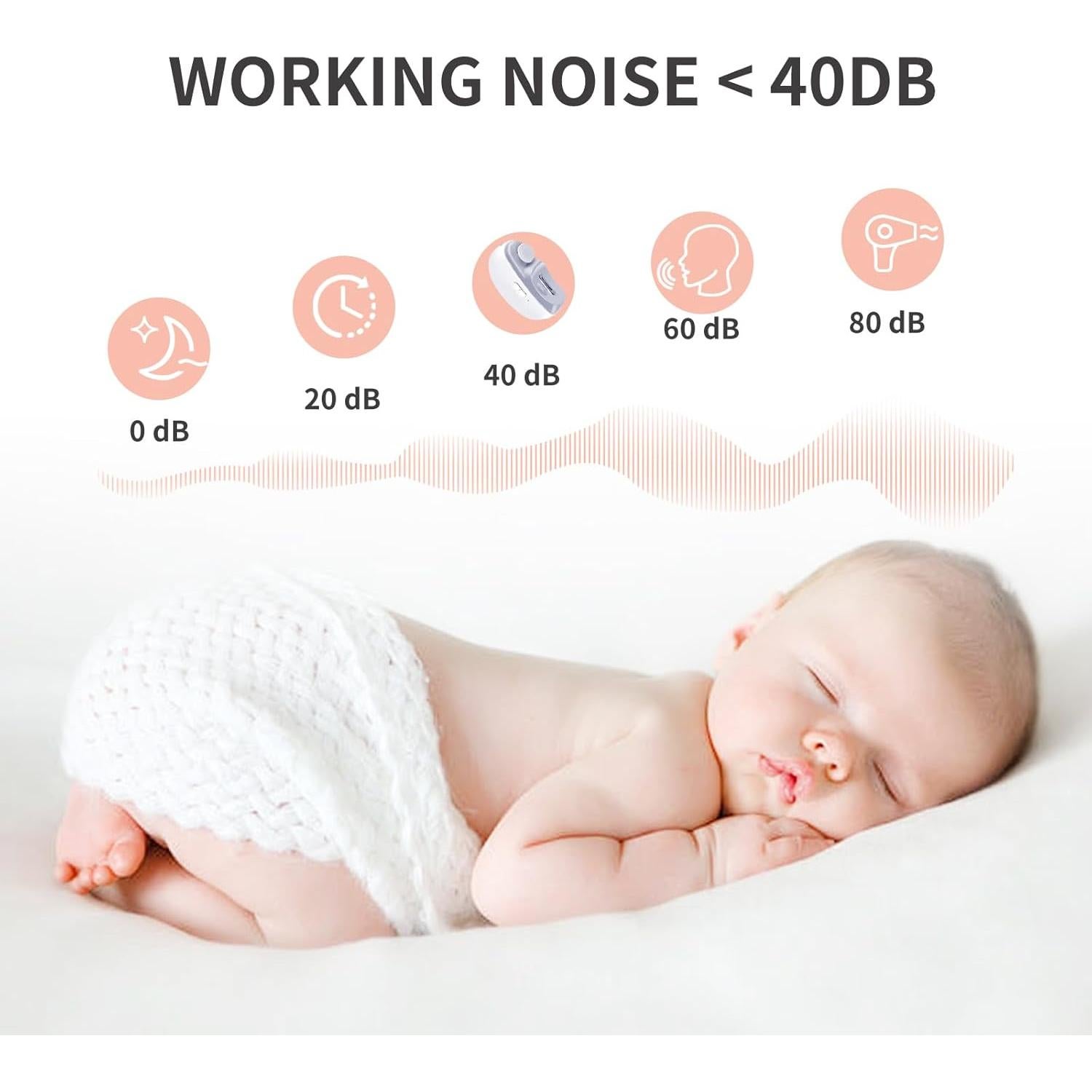 Cortador de Uñas Eléctrico BAI Stone 3 en 1 Recargable USB