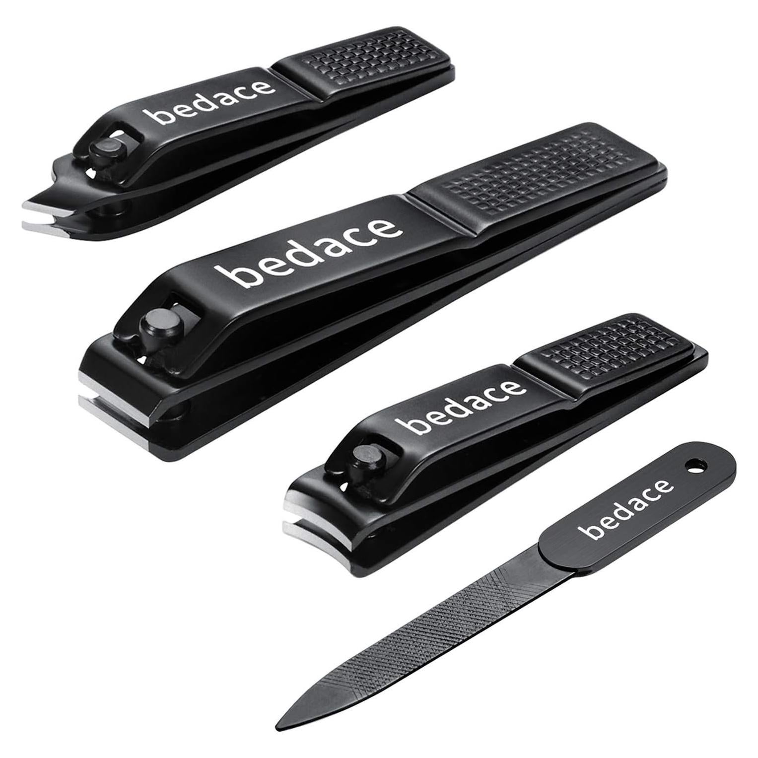 Juego de Cortauñas Bedace 4 Piezas con Lima y Estuche