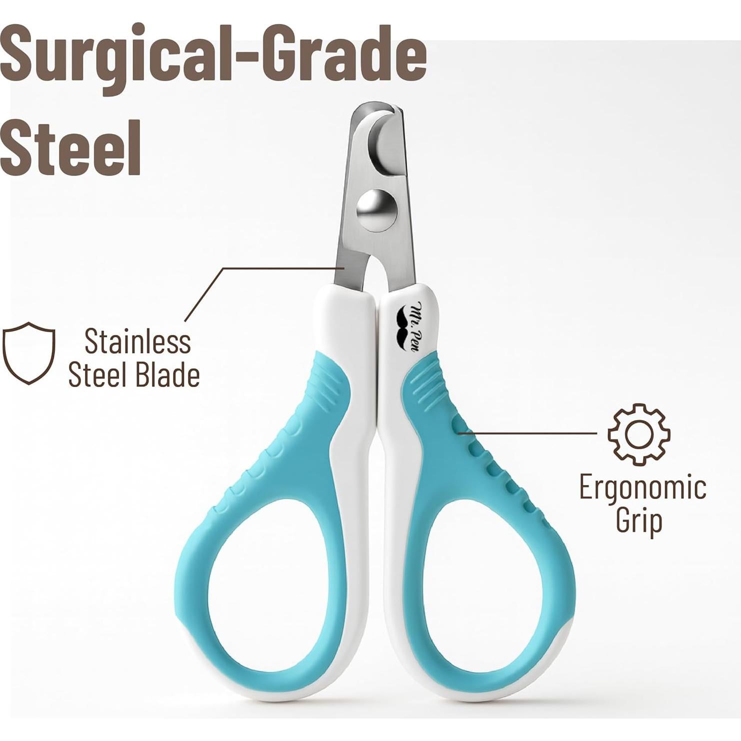 Cortador de Uñas para Gatos Mr. Pen DNT01 Azul - Corte Preciso