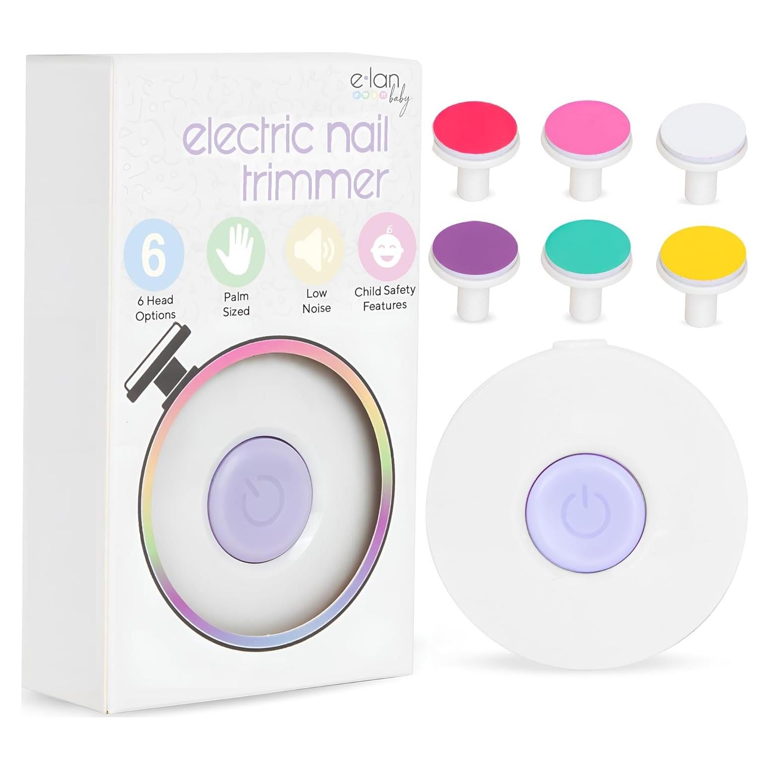 Cortador de Uñas Eléctrico Elan para Bebés y Niños - 6 Accesorios