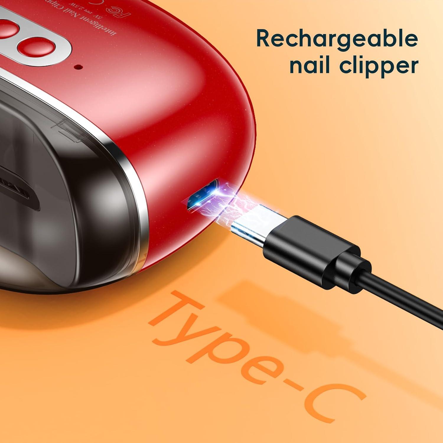 Cortador de Uñas Eléctrico Blissleaf 3 en 1 para Bebés Rojo