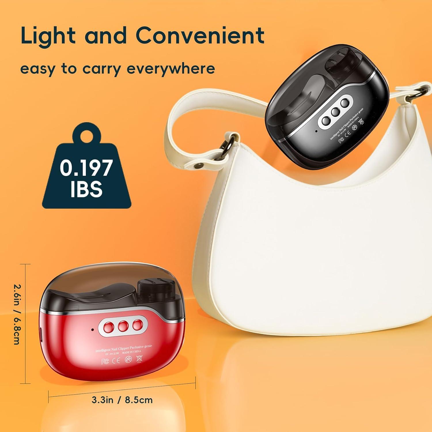 Cortador de Uñas Eléctrico Blissleaf 3 en 1 para Bebés Rojo