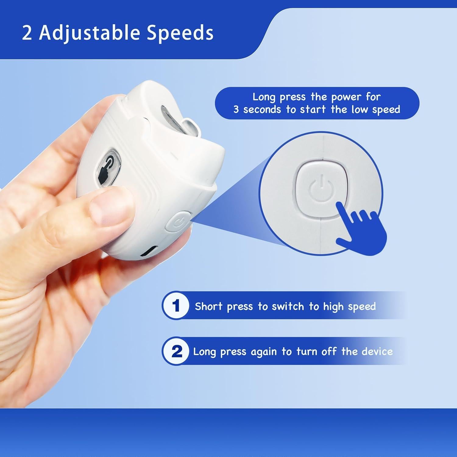 Cortador de Uñas Eléctrico CALSON Recargable USB con Luz LED