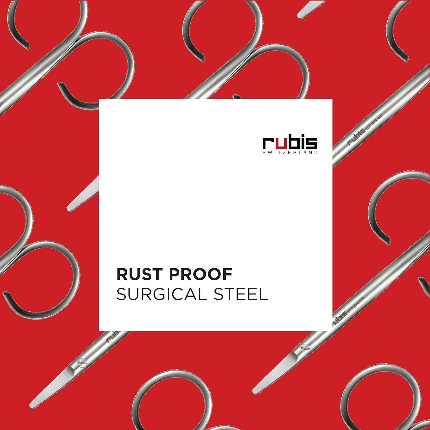 Tijeras de Uñas para Bebés Rubis Suiza Acero Inoxidable 7.6cm